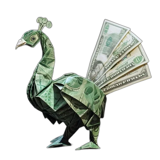 dragon, animal, origami, peacock transparent PNG cut-out