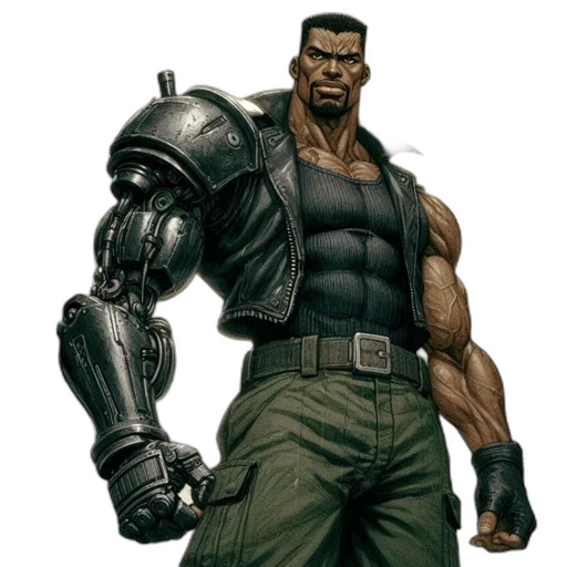 comic book art, concept art, muscular, man transparent PNG cut-out
