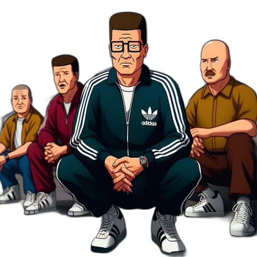jacket, staff, shoes, cartoon transparent PNG cut-out