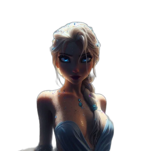 dress, crown, face, robot transparent PNG cut-out