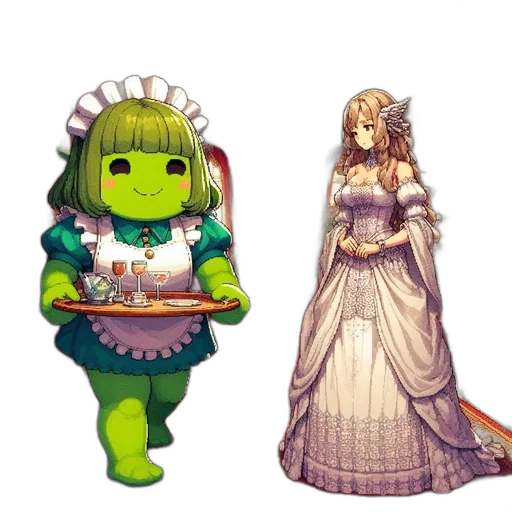 pixel art, concept art, fantasy art, 3d render transparent PNG cut-out