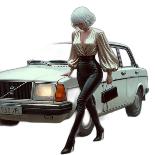 car, concept art, photorealistic, cyberpunk transparent PNG cut-out