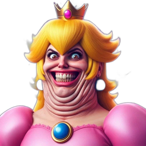 crown, face, dress, creature transparent PNG cut-out