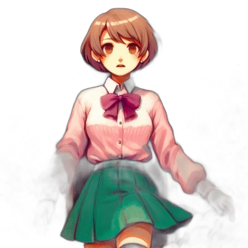 dress, creature, staff, jacket transparent PNG cut-out