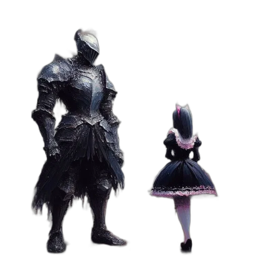 mask, dress, creature, sword transparent PNG cut-out