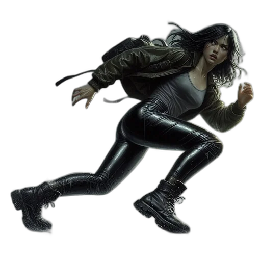 jacket, weapon, concept art, comic book art transparent PNG cut-out