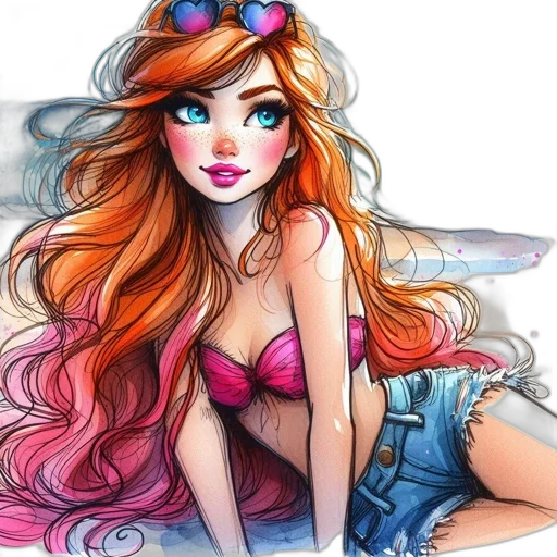 dress, cartoon, fantasy art, comic book art transparent PNG cut-out