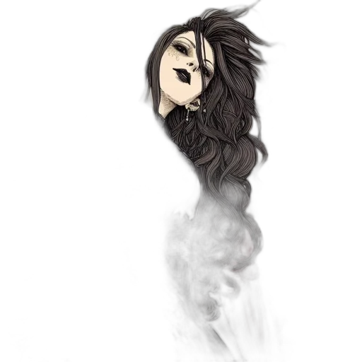 mask, hair, face, creature transparent PNG cut-out