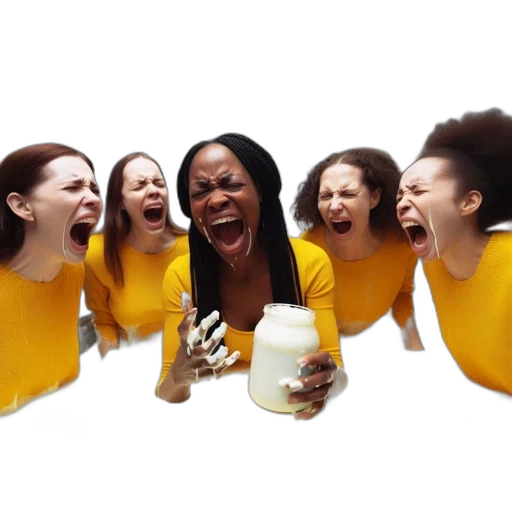 food, bottle, five, women transparent PNG cut-out
