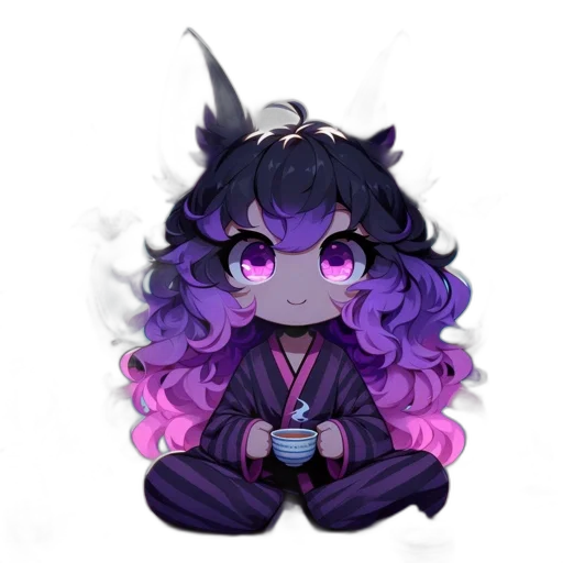 staff, dragon, vaporwave, pixel art transparent PNG cut-out