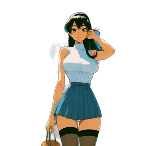 dress, staff, weapon, anime transparent PNG cut-out