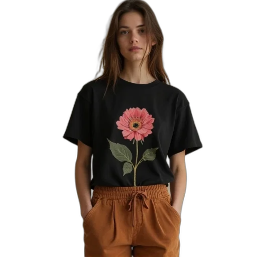 dress, flower, jacket, earth tones transparent PNG cut-out