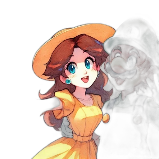 dress, staff, hat, face transparent PNG cut-out