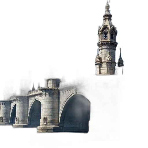 building, crown, concept art, 3d render transparent PNG cut-out