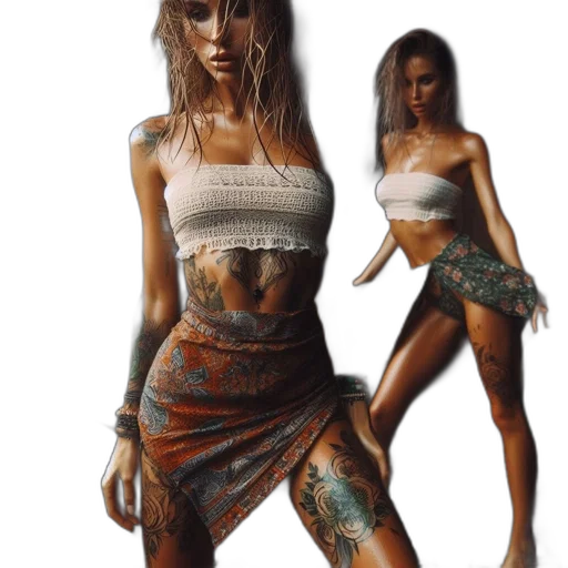 dress, concept art, photorealistic, fantasy art transparent PNG cut-out