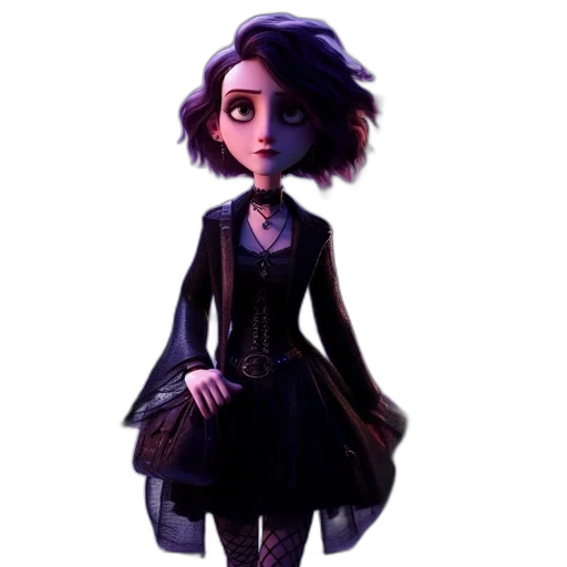 dress, staff, jacket, creature transparent PNG cut-out