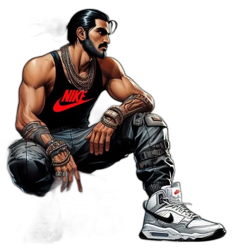 concept art, comic book art, cartoon, cyberpunk transparent PNG cut-out