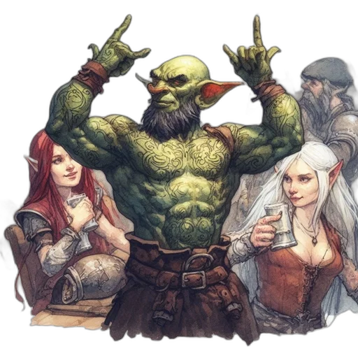 fantasy art, concept art, comic book art, pixel art transparent PNG cut-out