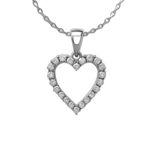 jewelry, silver, pendant, heart-shaped transparent PNG cut-out
