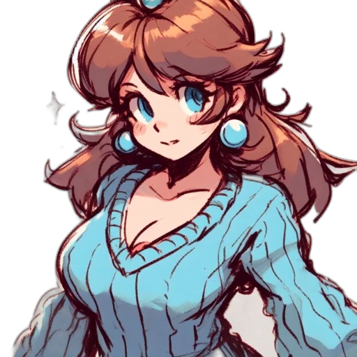 dress, jacket, staff, anime transparent PNG cut-out