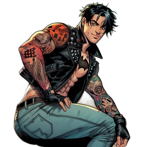 comic book art, cartoon, concept art, cyberpunk transparent PNG cut-out
