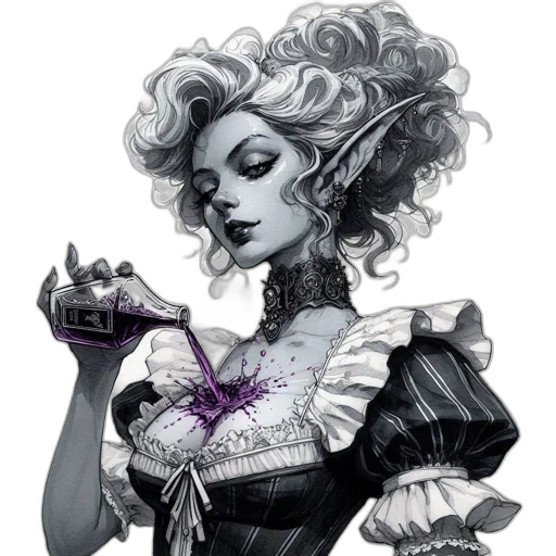 dress, jewelry, staff, crown transparent PNG cut-out