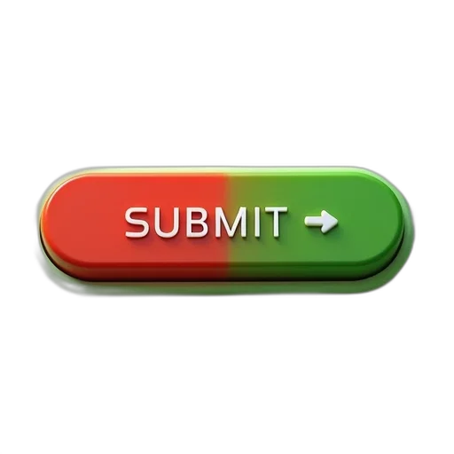 3d render, red, green, submit transparent PNG cut-out