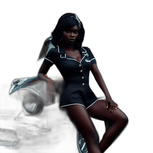dress, robot, car, concept art transparent PNG cut-out