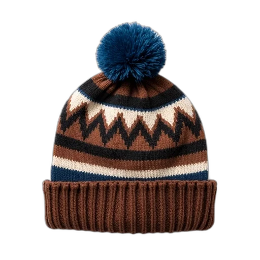 hat, crown, brown, knitted transparent PNG cut-out