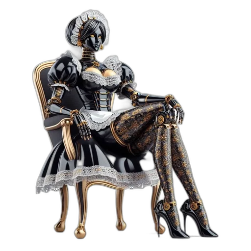 robot, furniture, dress, crown transparent PNG cut-out