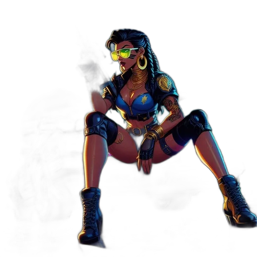 robot, concept art, cyberpunk, 3d render transparent PNG cut-out