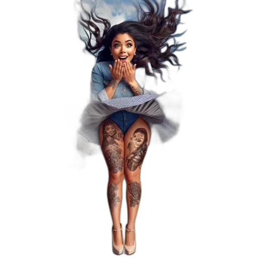 dress, hair, concept art, cartoon transparent PNG cut-out