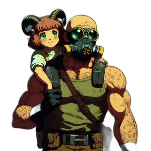 weapon, mask, staff, robot transparent PNG cut-out