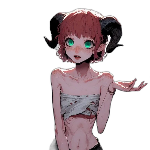 creature, dress, mask, staff transparent PNG cut-out