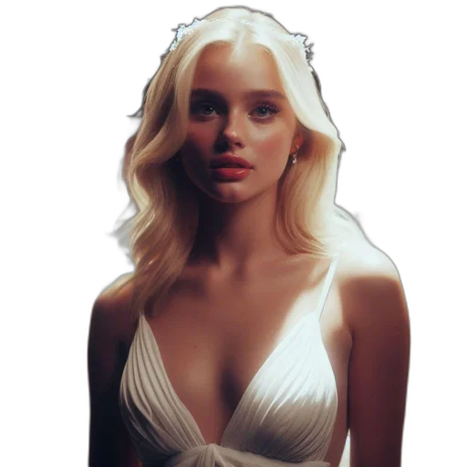 dress, crown, face, hair transparent PNG cut-out
