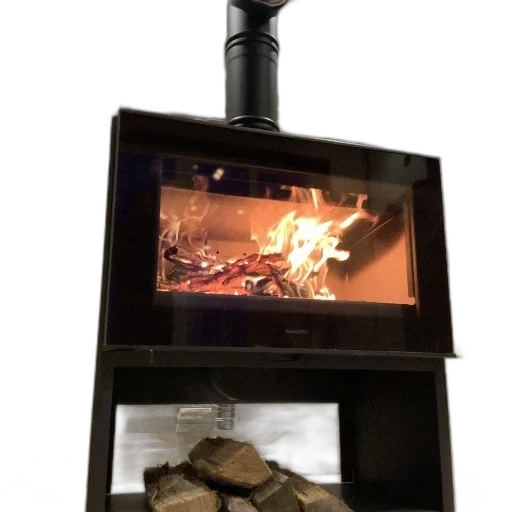 fire, modern, wood-burning, stove transparent PNG cut-out
