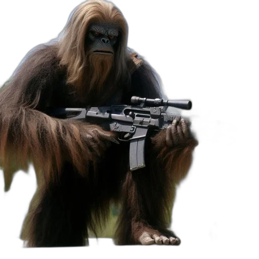 animal, weapon, concept art, photorealistic transparent PNG cut-out