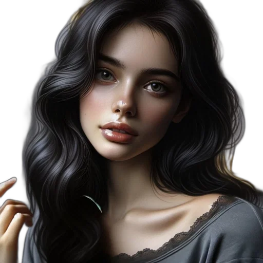 face, jewelry, hair, dress transparent PNG cut-out