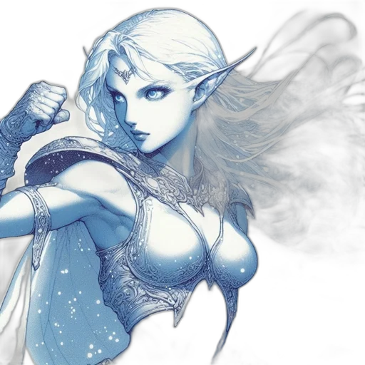 fantasy art, concept art, comic book art, watercolor transparent PNG cut-out