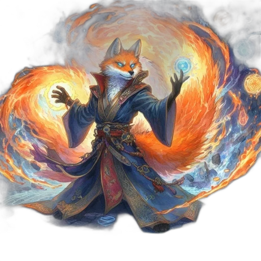 dragon, mask, staff, fantasy art transparent PNG cut-out