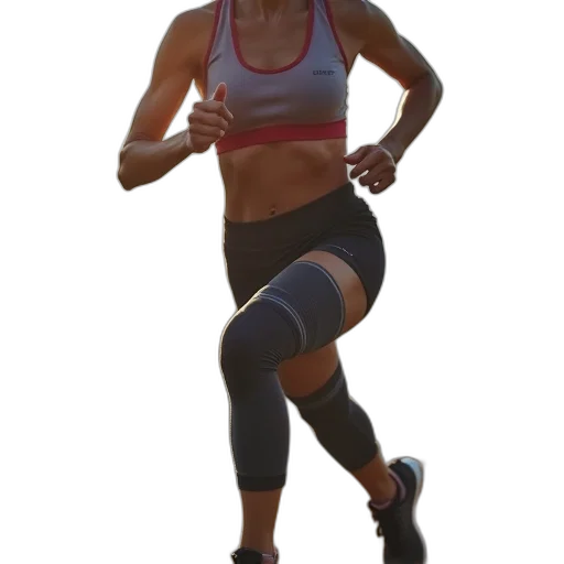 3d render, photorealistic, woman, running transparent PNG cut-out