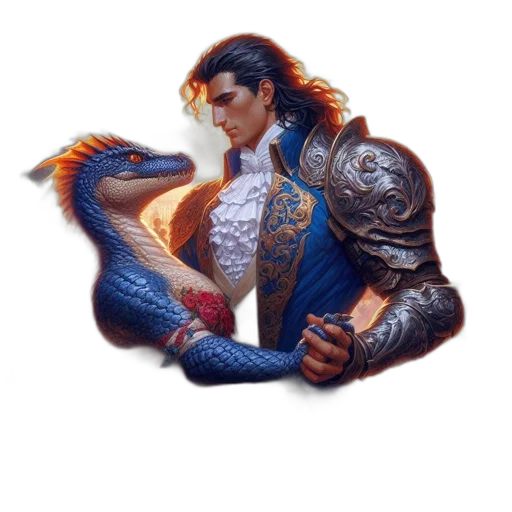 dragon, sword, jacket, weapon transparent PNG cut-out