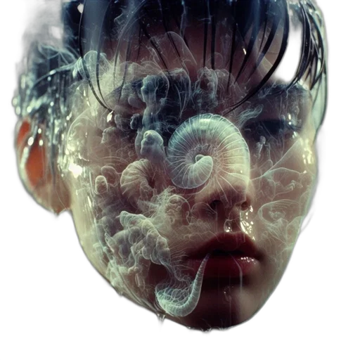 mask, face, hair, creature transparent PNG cut-out