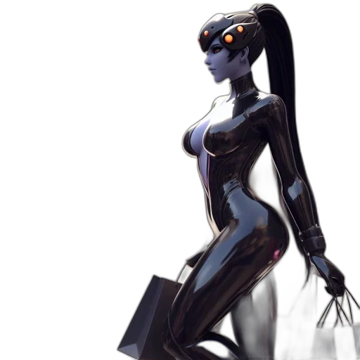 robot, concept art, cyberpunk, comic book art transparent PNG cut-out