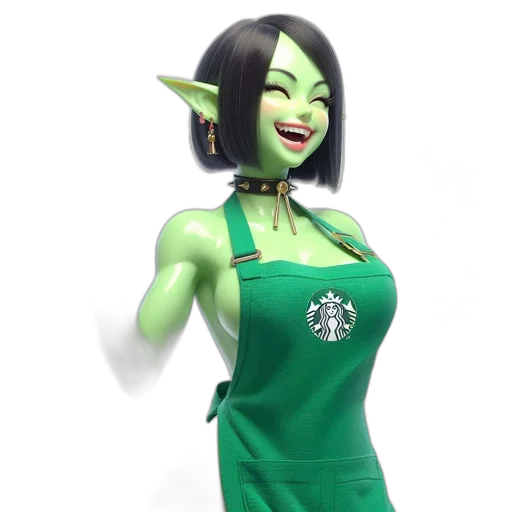 staff, dress, 3d render, fantasy art transparent PNG cut-out