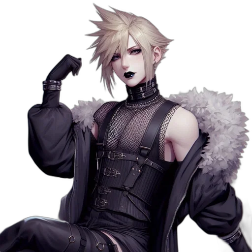 staff, jacket, sword, fantasy art transparent PNG cut-out