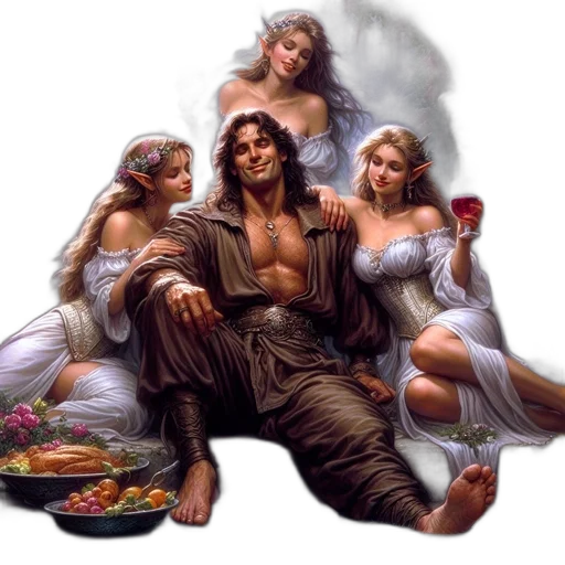 fantasy art, photorealistic, oil painting, concept art transparent PNG cut-out