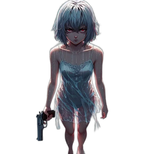 dress, weapon, creature, staff transparent PNG cut-out