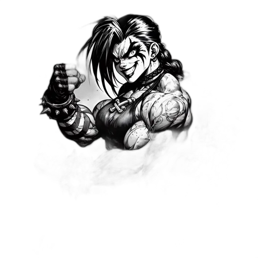weapon, face, staff, comic book art transparent PNG cut-out