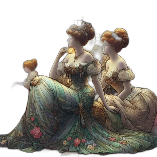 dress, crown, jewelry, concept art transparent PNG cut-out